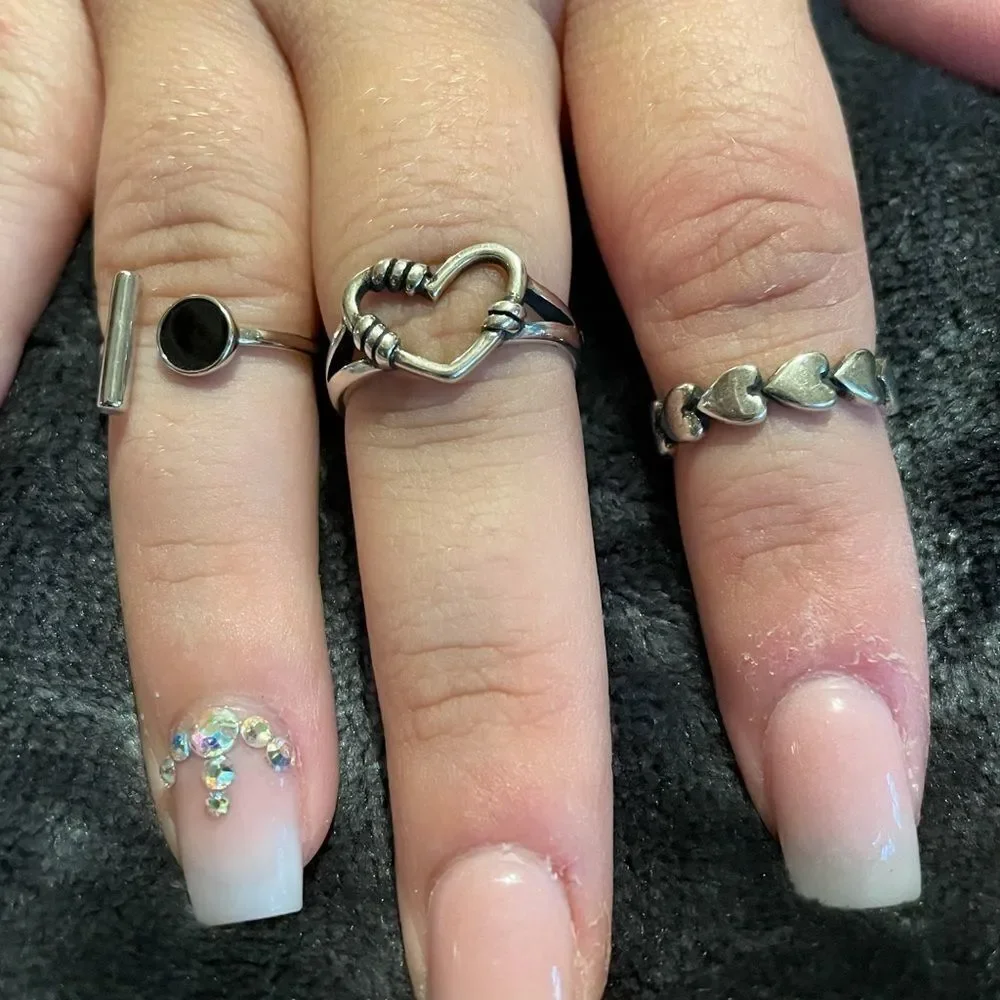 💕 3/$25 SS RING OF HEARTS ADJUSTABLE‎